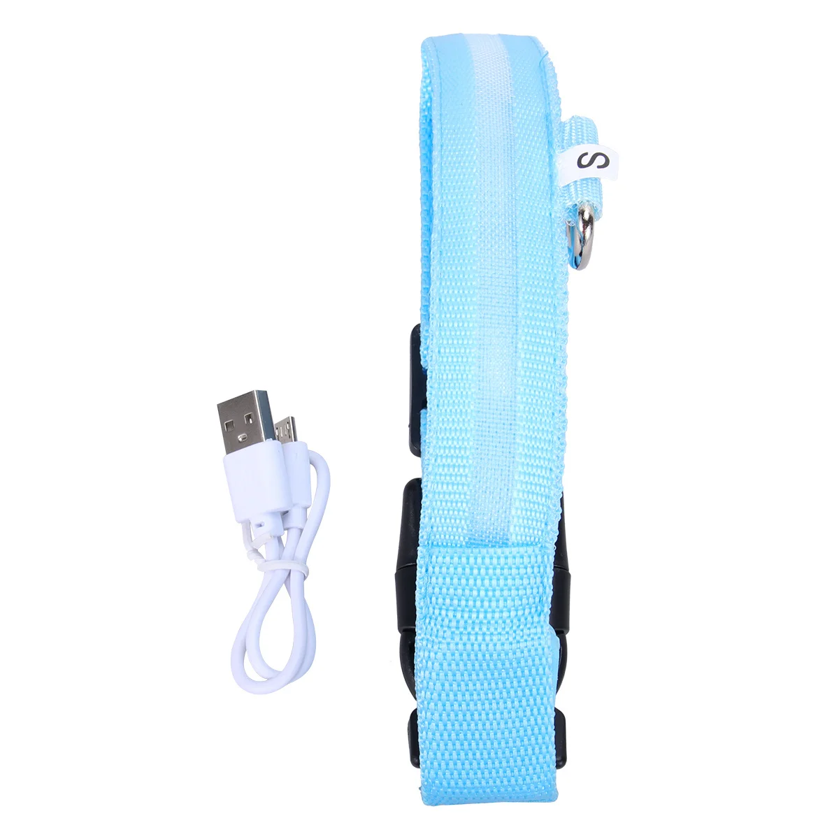 

LED Light Pet Ring Luminous Dog Collar Pet Cat Collar Personalized Collars (Blue, Charging Style, S)