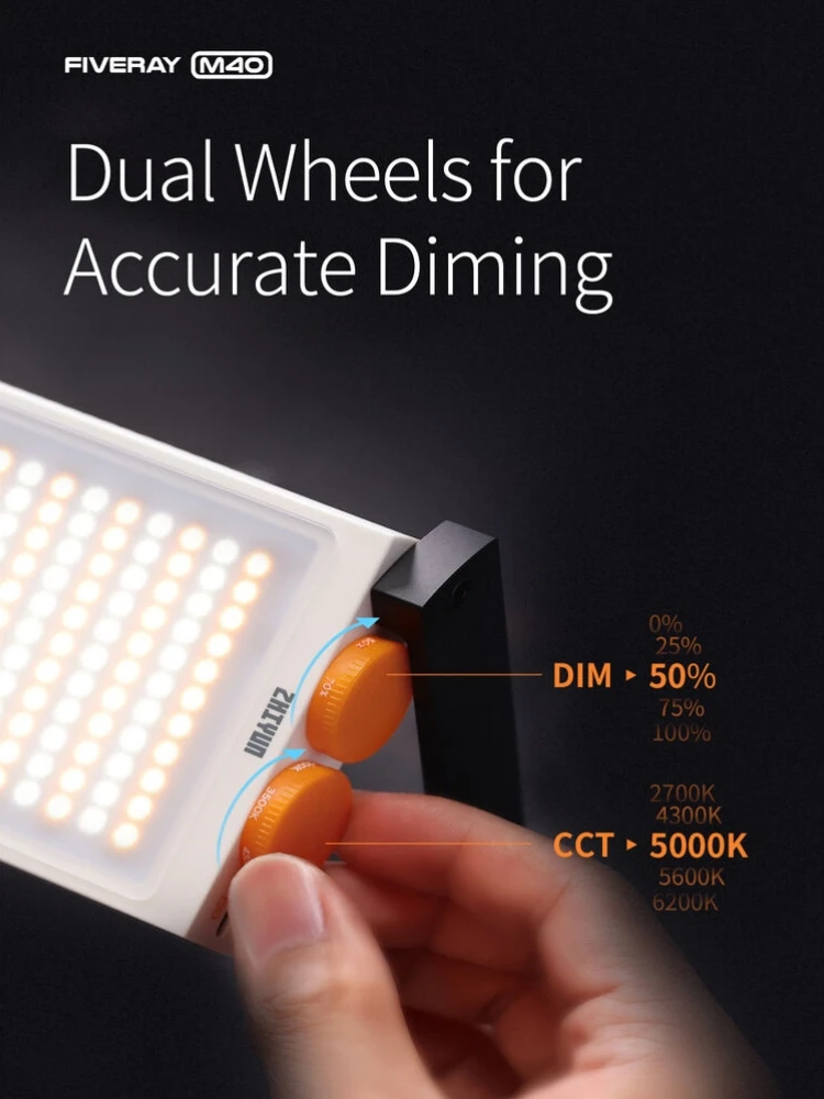 ZHIYUN FIVERAY M40 撮影ライト ZHIYUN FIVERAY M40 40W Led Lights Handheld Pocket Light Photo