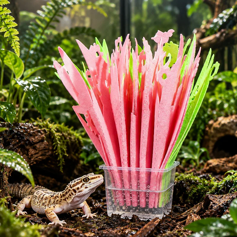 Reptile Humidifier Grass Mat Fogless Physical Humidity Decor for Terrarium Moisturizing Fiber Plant for Tortoise Lizard Gecko