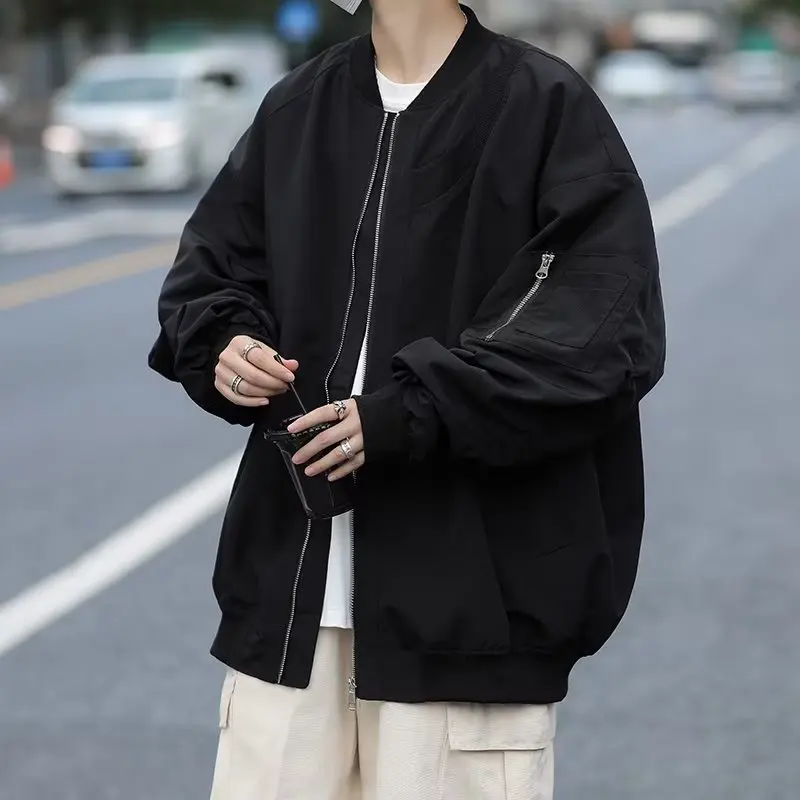 

Мужская бейсбольная куртка свободного кроя, осень-зима, большие размеры 250, модная верхняя одежда для пилота, повседневная городская мода