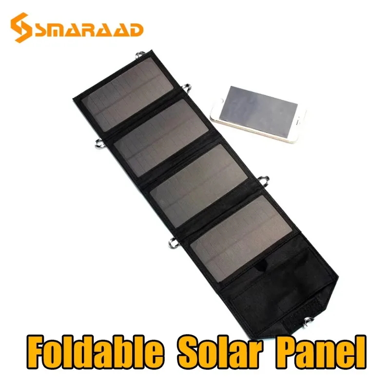 30W Foldable USB Solar Panel Monocrystal Solar Cell Waterproof Outdoor Mobile Power Charger With 2 USB Ports And 5A Current