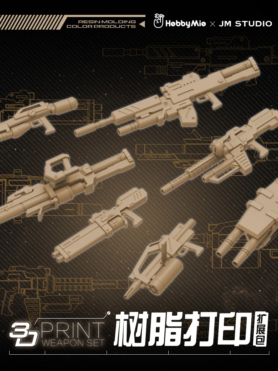 HOBBY MIOxJM STUDIO 3D Resin Print Set 1/144 1/100 Scale Model Expansion Parts Hobby DIY Modeler Building Accessories
