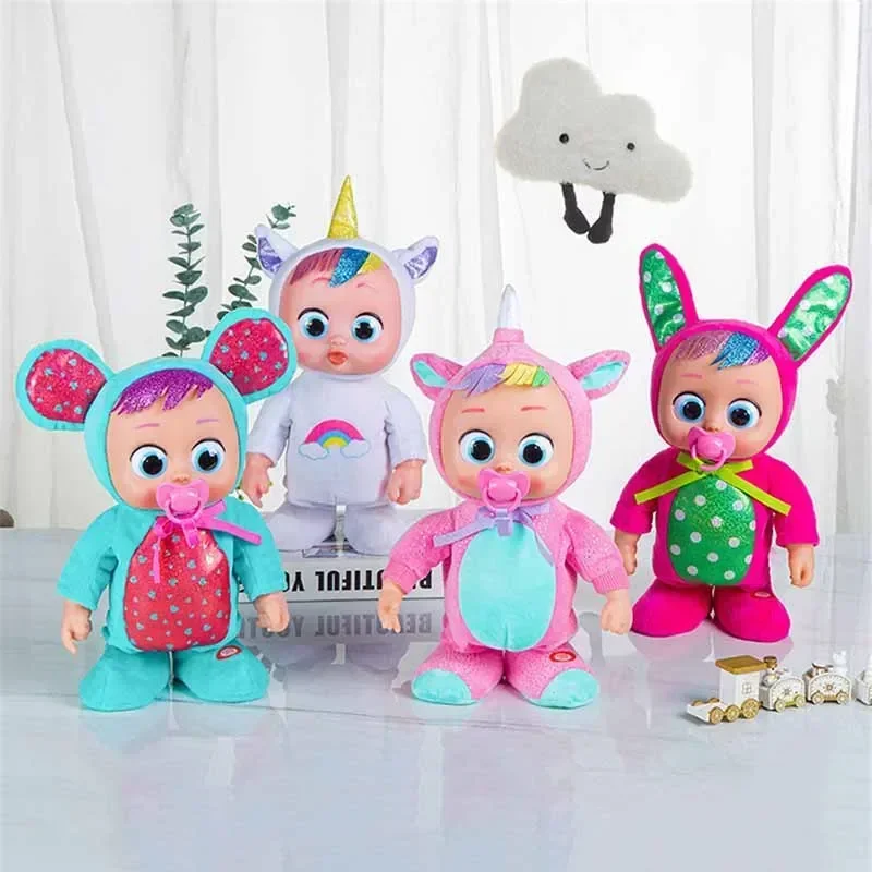 Children's Electric Simulation Baby Crying Doll Can Walk, Sing, Cry, Vinyl Doll Cute Animal Shaped Toy, Christmas Gift