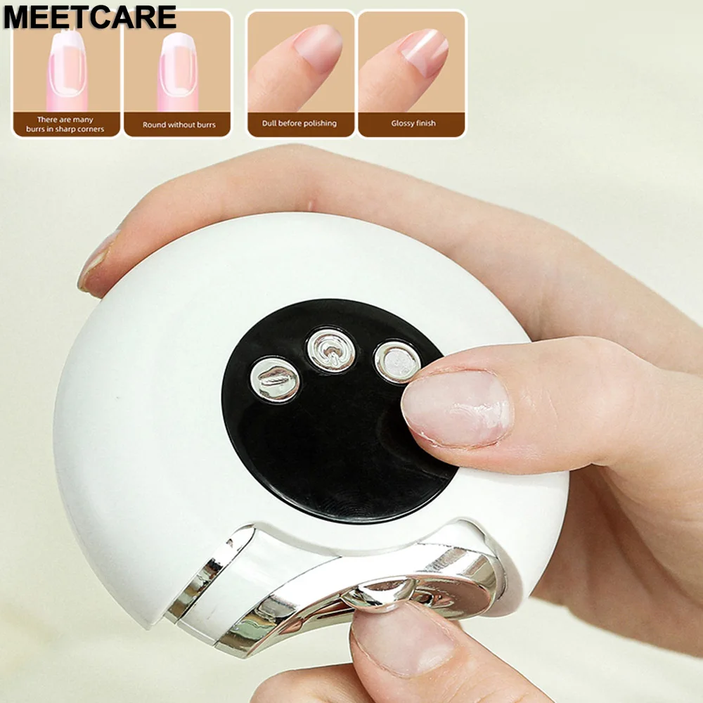2 in 1 Electric Automatic Nail Clipper Manicure Nail Trimmer With Led Light  For Adult Kid