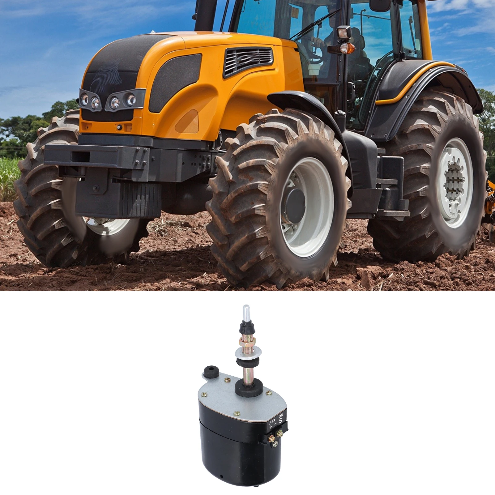 

1PC DC12V Metal Windshield Wiper Motor 105° Wiping Field Universal Accessory Replacement for Tractor Cabin with On/Off Switch