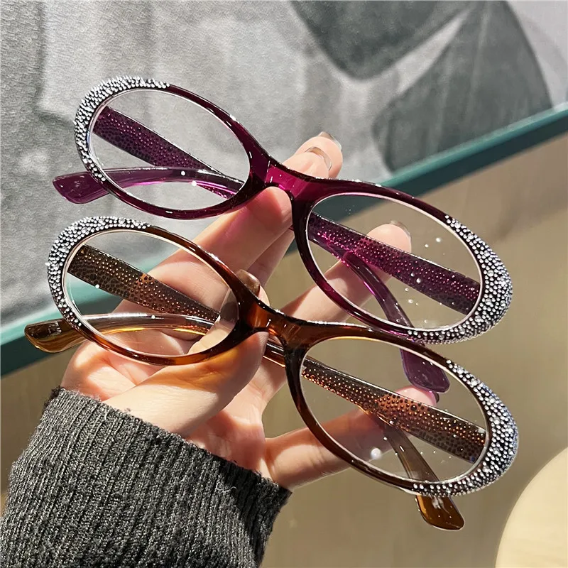 

Women Small Frame Reading Glasses Oval Blocking Blue Light Presbyopic Spectacles Frames +1.0+1.5+2.0+2.5+3.0+3.5+4.0 Unisex