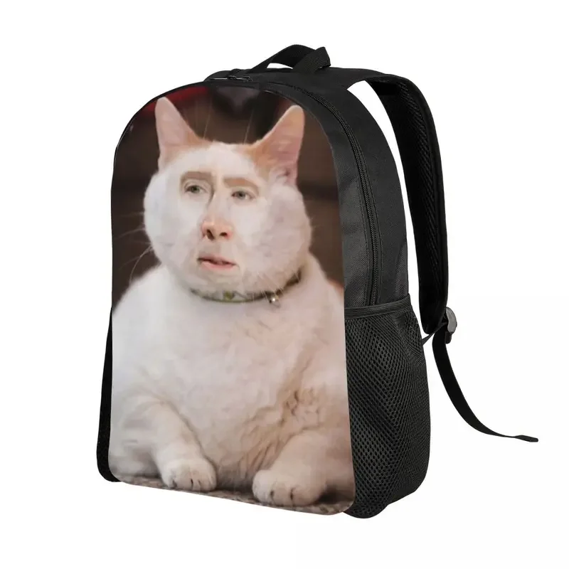 Personalized Nicolas Cage cat meme backpacks men women casual bookbag for college school bags