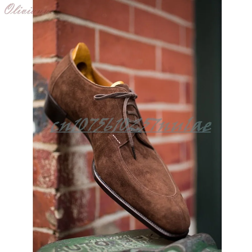 Chaussures habillées en daim massif pour hommes, chaussures plates d'affaires de haute qualité en cuir, de luxe, automne 2025 Zapatillas Mujer