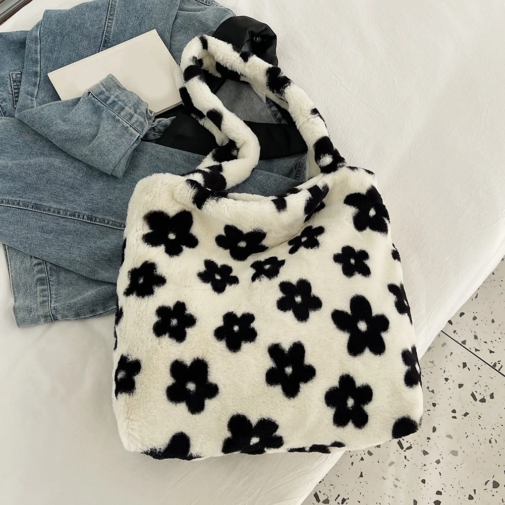 Bolso de hombro esponjoso para mujer, bolso Hobo peludo, bolso informal con asa de calidad, bolso de felpa para las axilas, bolso de mano peludo, bolso de viaje
