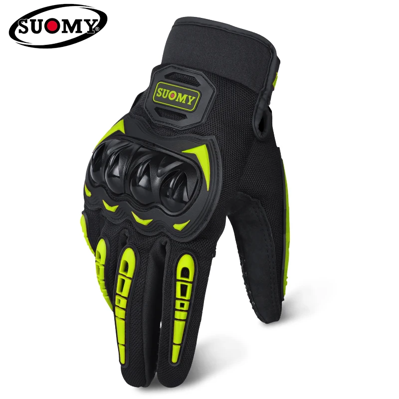 Suomy Motorcycle Gloves Summer Breathable Mesh Moto Bike Cycling Gloves Men Women Touch Screen Motocross Full Finger Gloves XXL