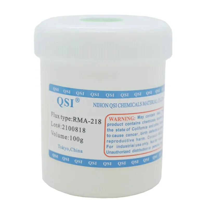 high quality  RMA-218 BGA welding solder iron  Solder Flux Paste Solder 100g for SMT Reballing with scraper