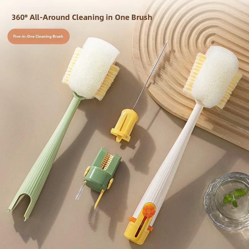 Daily Use Multi-Functional Five-In-One Cup Brush Cleaning Tool with  Brush for Milk Bottle Special Use Ladies T-Shirt