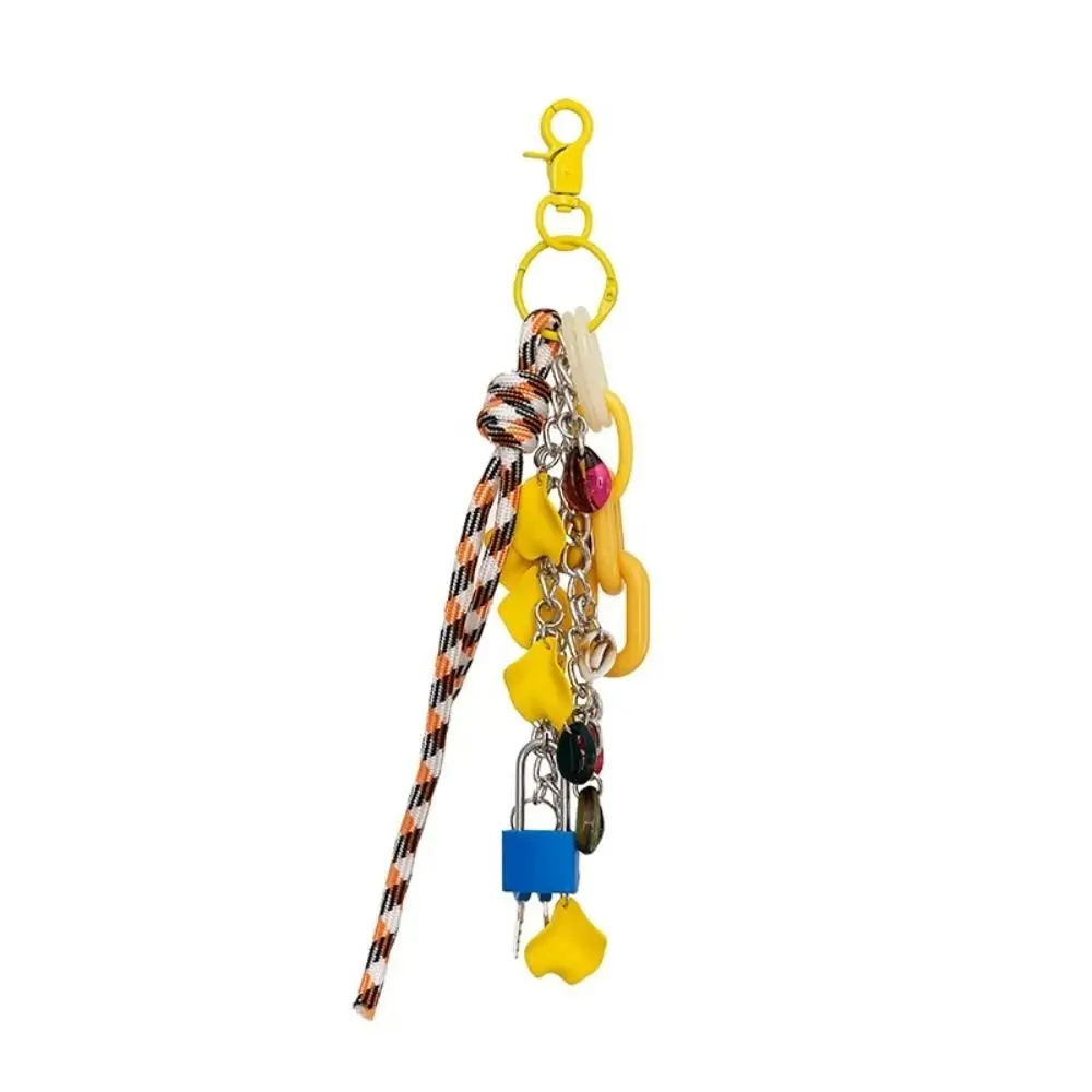 Креативный брелок с замком, подвеска для сумки, красочный акриловый чехол для телефона, цепочка из морской ракушки, веревка, независимая сумка, аксессуар, декор для рюкзака