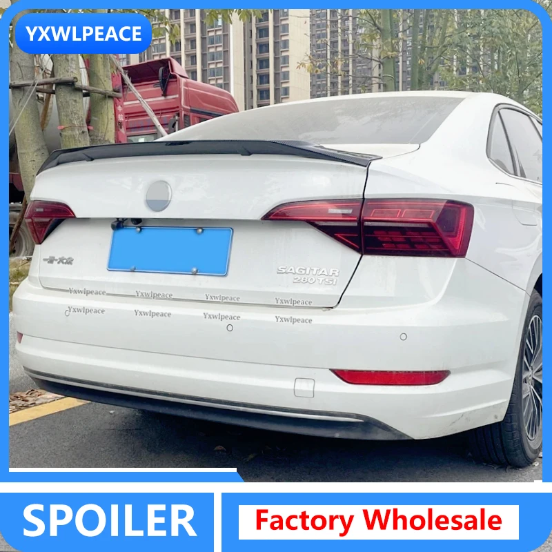 

R Style ABS Plastic Rear Trunk Lid Spoiler Car Accessories For Volkswagen VW Jetta MK7 2019 2020 2021 2022 2023