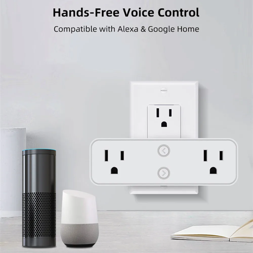 PSSRISE US Bluetooth Wifi Smart Socket Plug Wireless Smart Life Tuya APP Timer Google Home Alexa Voice Control Wall Power Outlet