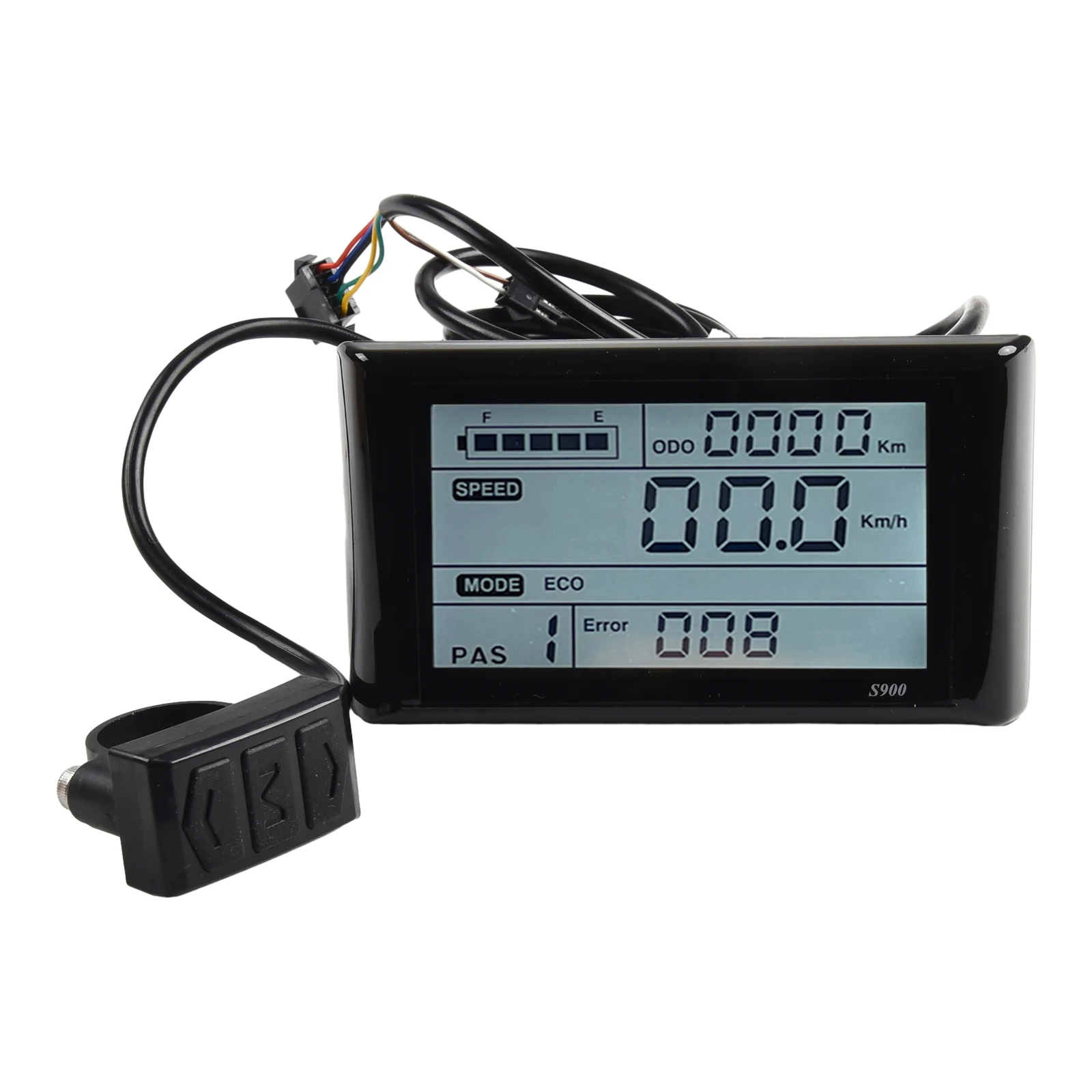 

Высококачественная практичная прочная панель дисплея S900 LCD 110*62 мм 24V36V48V60V72V черная длина кабеля 180 см E-bike