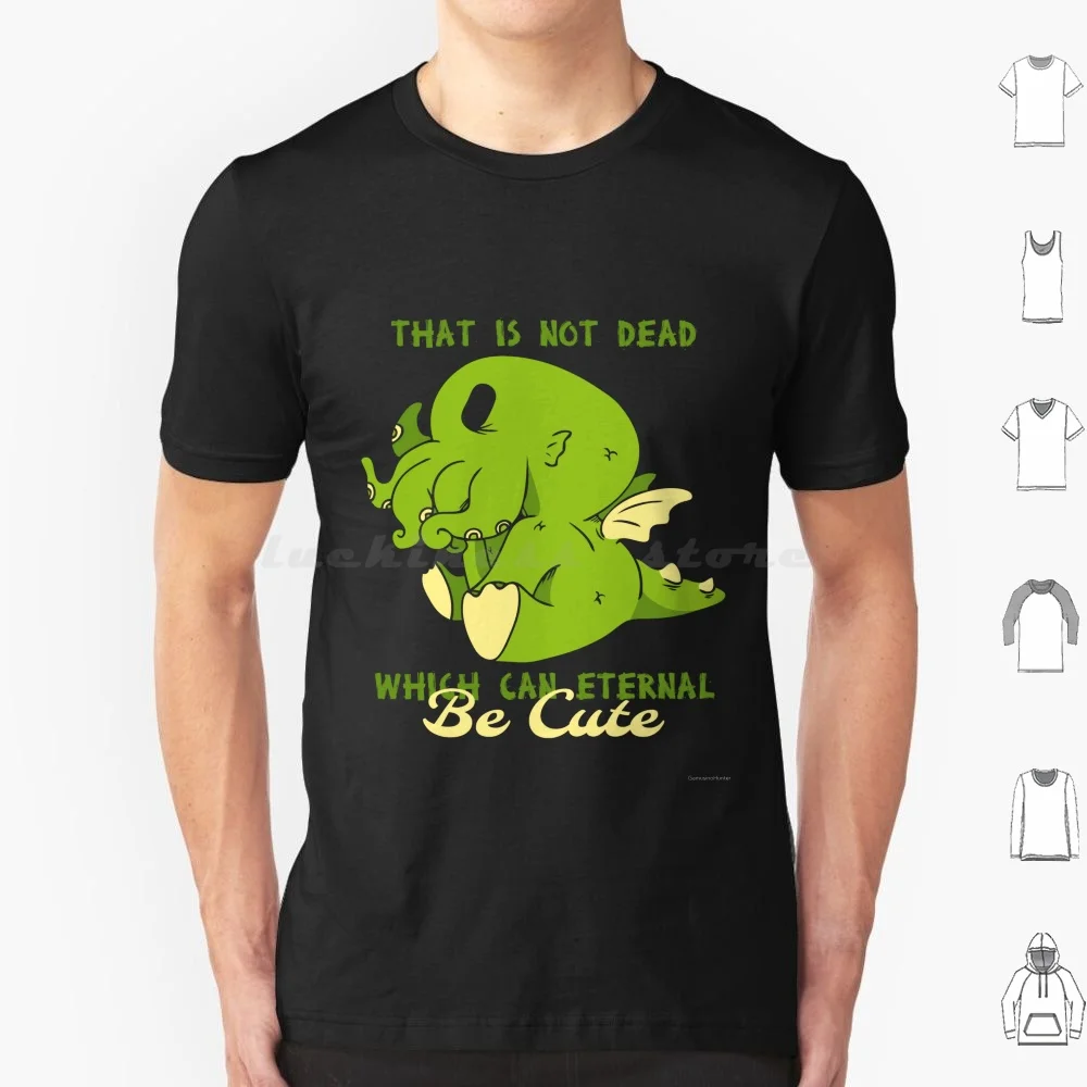 That Is Not Dead Which Can Eternal Be Cute T Shirt 6xl Cotton Cool Tee Cthulhu Pattern Patrón Kawaii Gamusinohunter