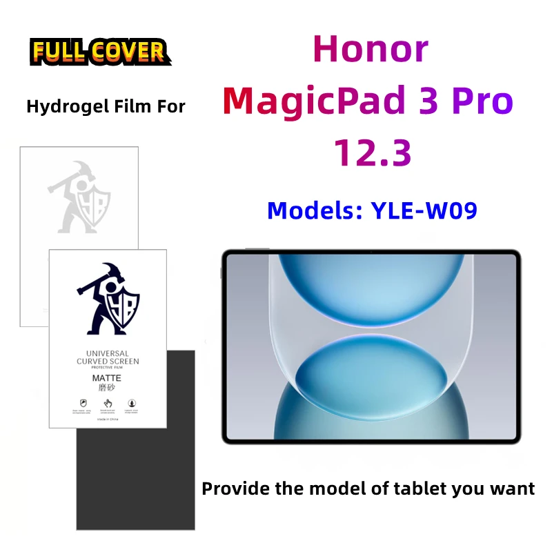 

2pcs Matte Tablets Hydrogel Film For Honor MagicPad 3 Pro 12.3 HD Screen Protector For Honor MagicPad 3 Pro 12.3 inches Anti Spy