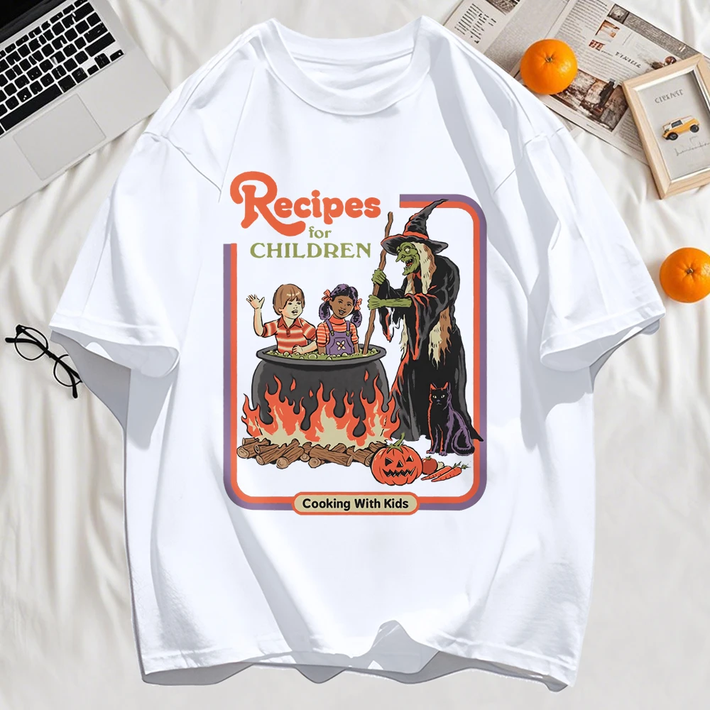 Stew Oneself In An Iron Pot Printing Male Tee Shirt Summer New T-Shirt Soft Cotton Short Sleeve Loose Unisex All-Match Top