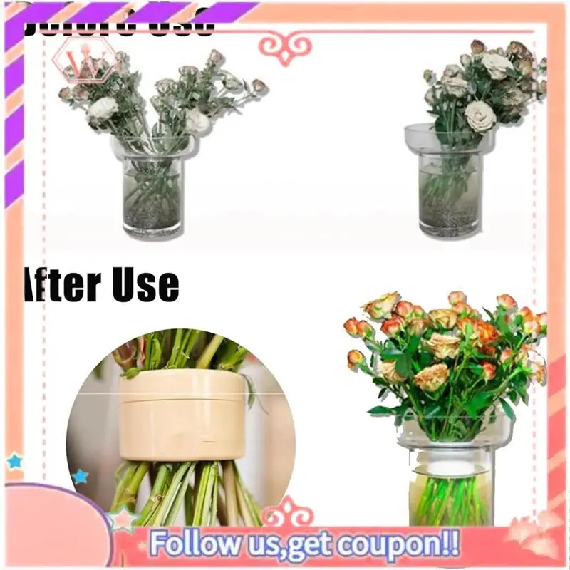 Spiral Ikebana Stem Holder, Reusable Floral Grid For Vase, Bloom Shaper For Flowers Easy To Use (L/Beige-Yellow)