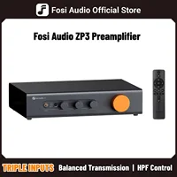 Preamplificador Fosi Audio ZP3 con preamplificador HiFi XLR/RCA/SUB OUT de 3 entradas/3 salidas con control de tono de filtro de paso alto HPF
