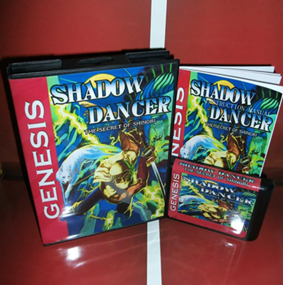 Shadow Dancer with Box and Manual Cartridge for 16 bit Sega MD game card Megadrive Genesis system