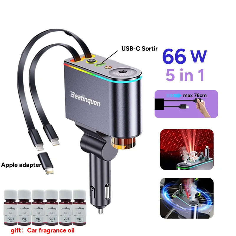 5-In-1 66W Car Fast…