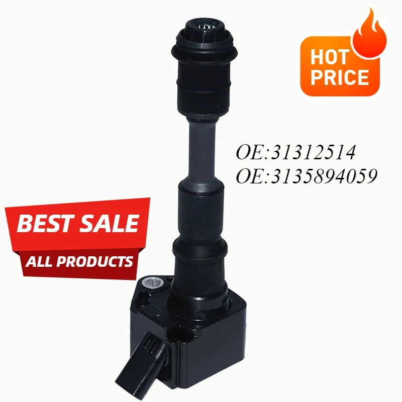 Car Ignition Coil 31312514 For Volvo S60 S80 S90 V40 V60 V70 V90 XC40 XC60 XC70 XC90 2.0L 2015-2019 UF756 T2 T3 T5 T6 T7