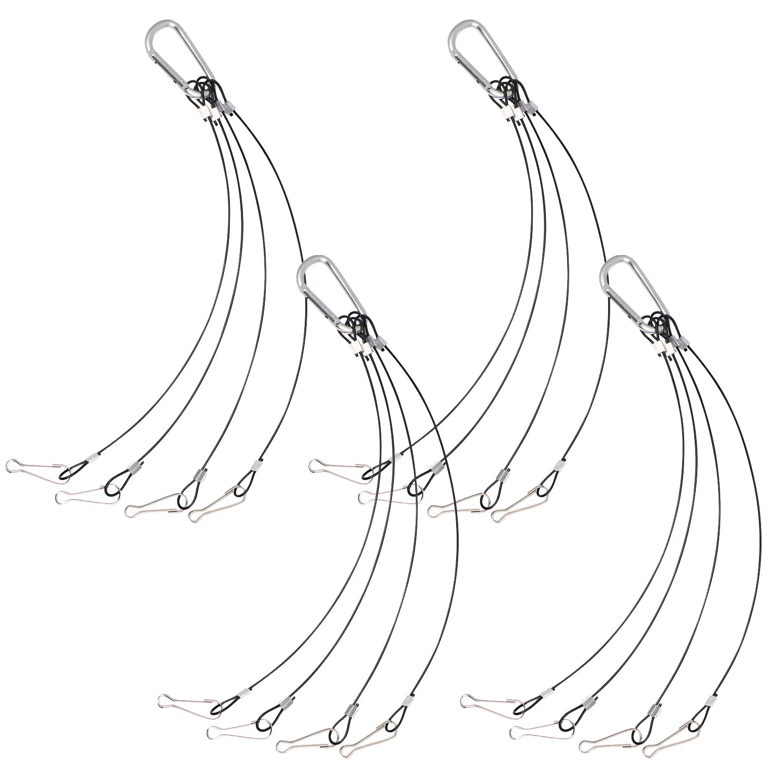 

4Pcs Grow Light Hangers Wire Rope 1.5mm 400Mm Long Steel Cable for Plant Light System Easy Installation