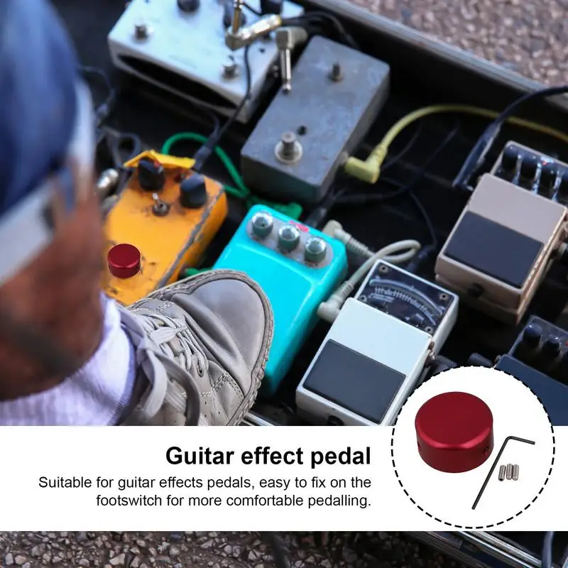 Gitarren pedal knöpfe Potentiometer knopf Fuß nagel kappe mit Schraubens chl üssel knöpfen Werkzeugs ätze mit 3 Schrauben einfach zu installierende Gitarren knöpfe für