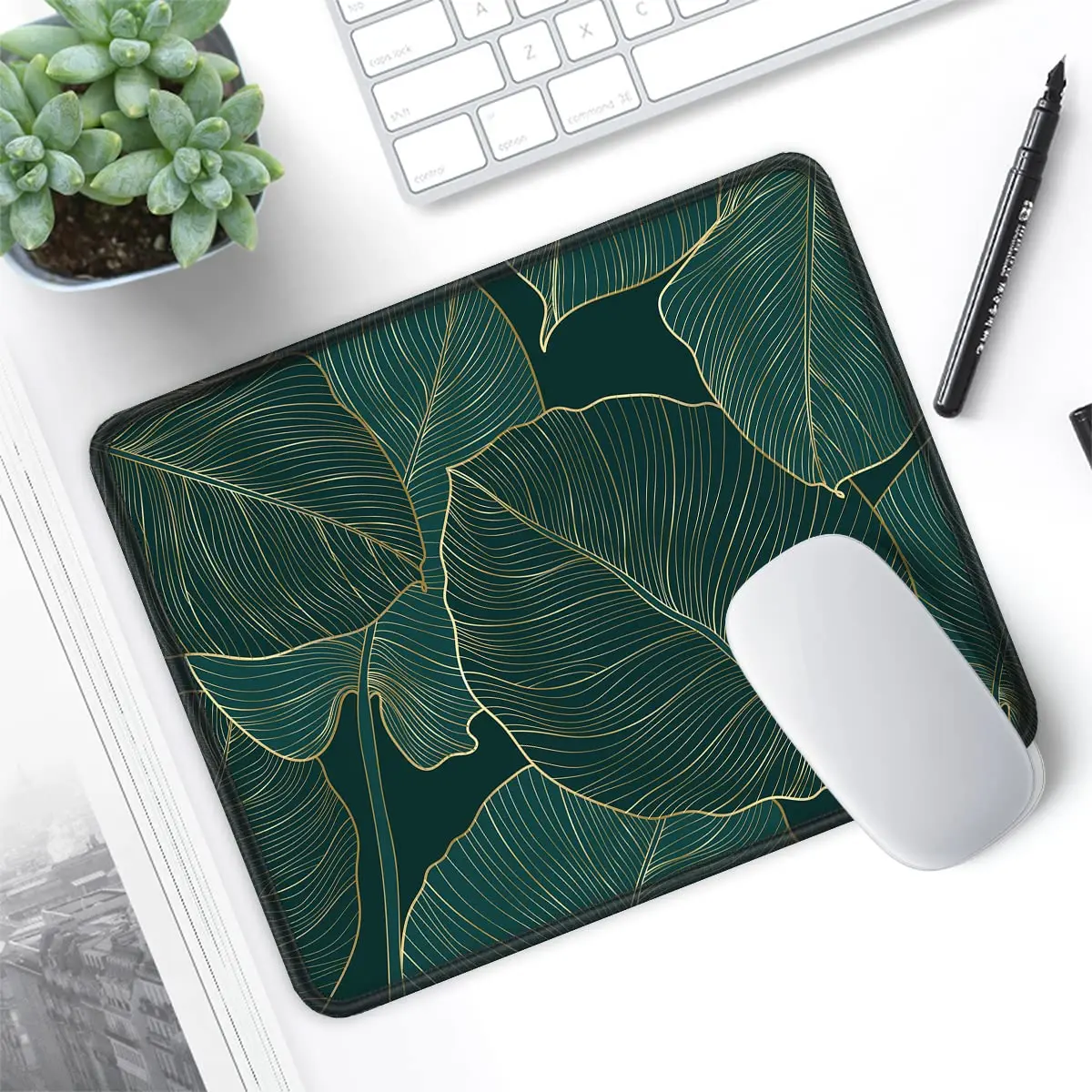 PC Small Keyboard Table Mats Mouse Pad Locking Edge Gabinete Mausepad Computer Mat Geometric Art Gaming Office Accessories Rug ﻿