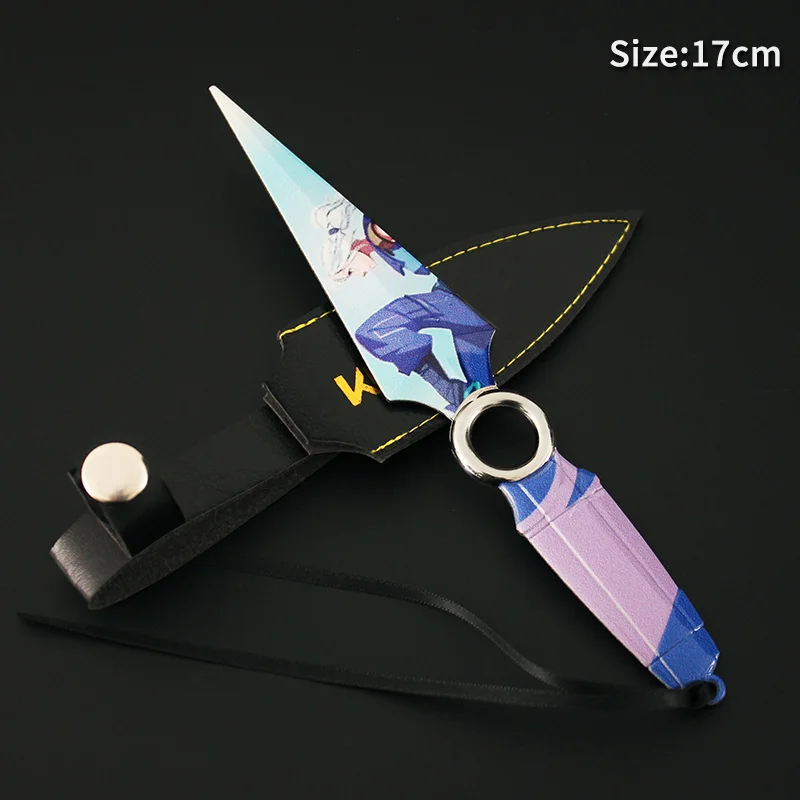 

Valorant Weapon JETT Kunai with Pattern 17cm Game Peripheral Metal Melee Weapon Model Accessories Ornaments Gifts Toys for Boys