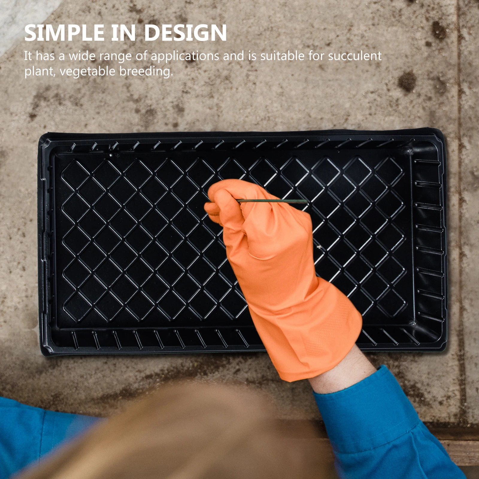 

5Sets Flat Planting Nursery Tray Easy Use No Assembly Seedling Growing Plate for Greenhouse Sowing Gardening Flat Growing Trays