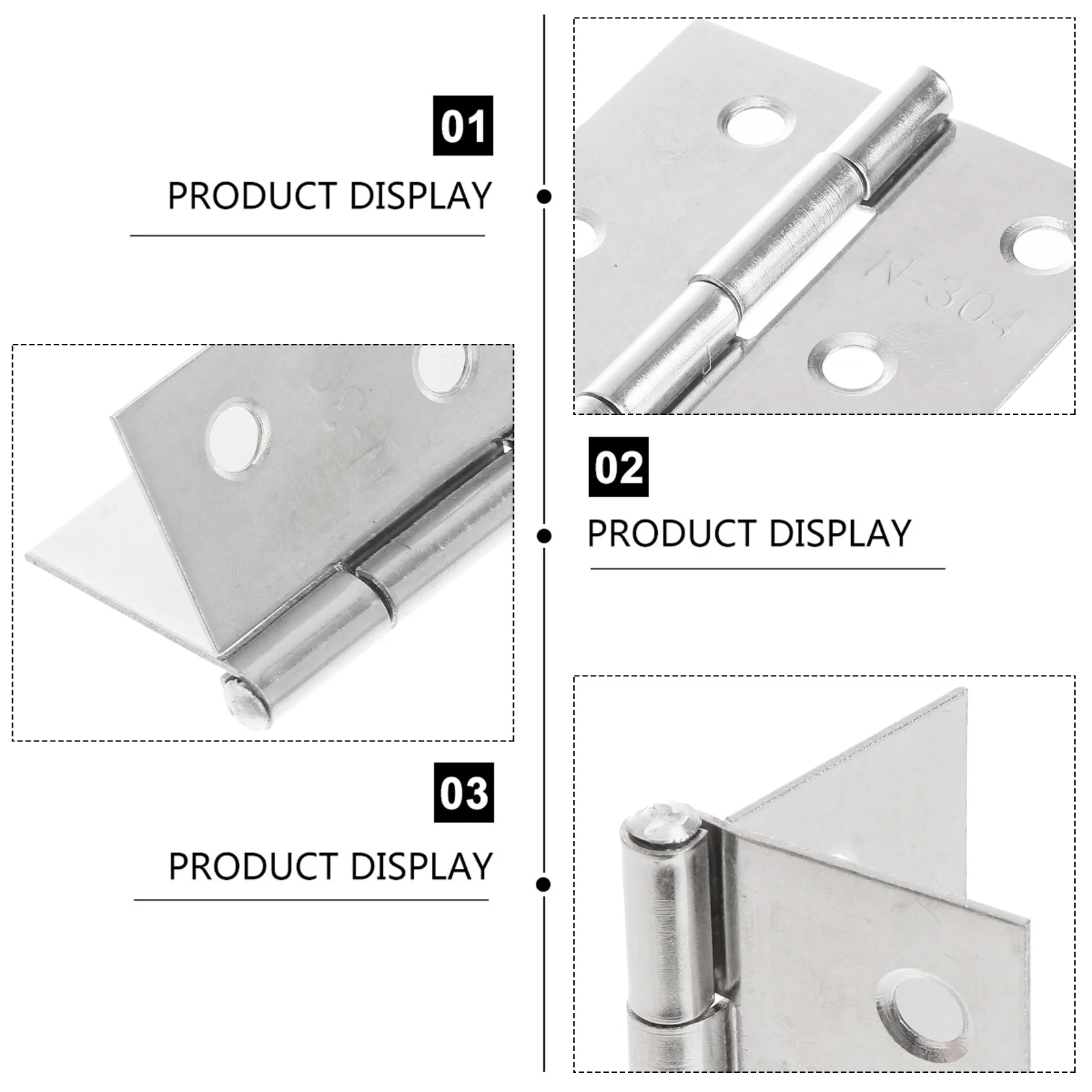 

6pcs Small Fittings Stainless Steel Door Window Stainless Steel Window Hinge For Home Bedroom Durable Ball Bearing Hinge