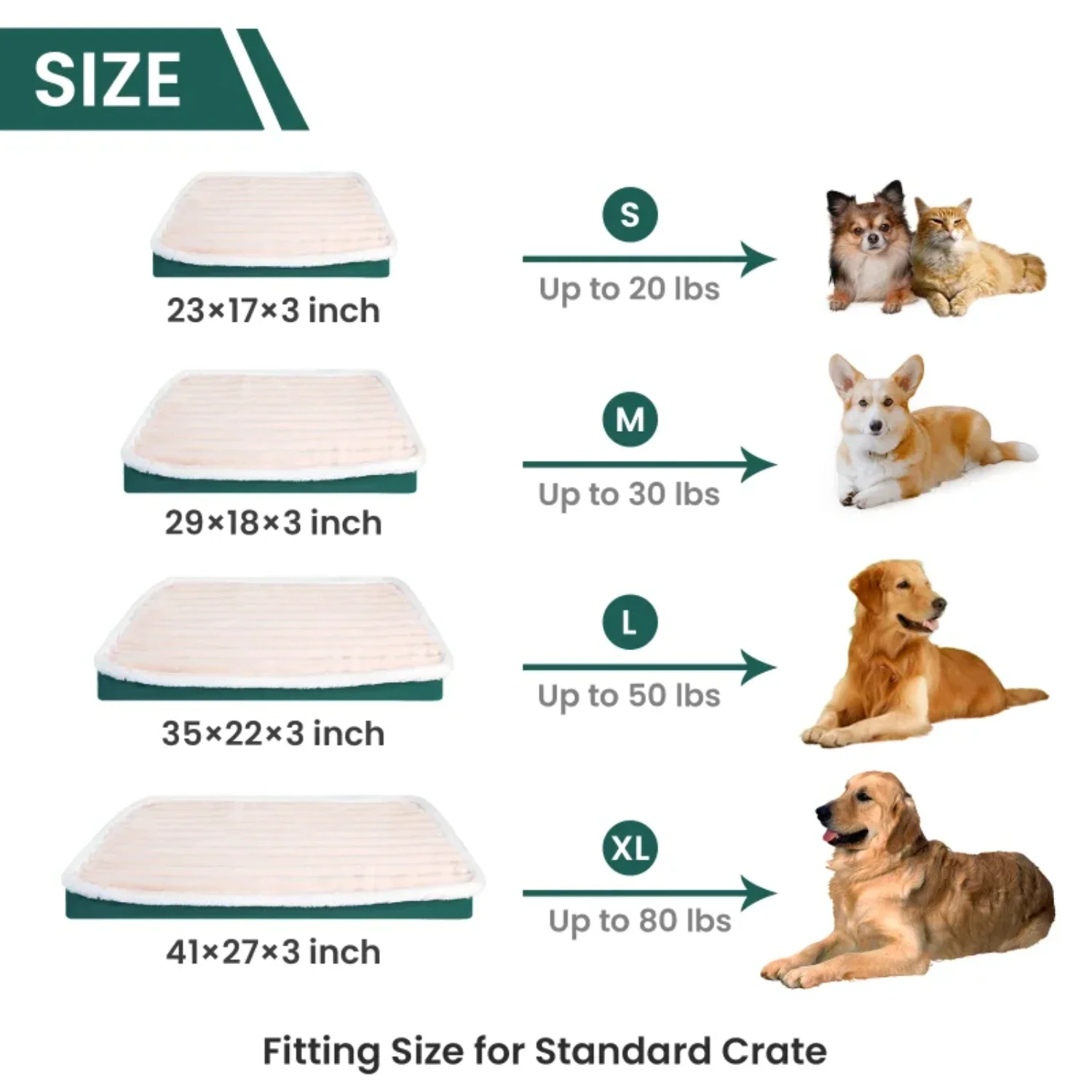 Ultimate Comfort Extra-Large Luxurious Plush Winter Cat Dog Bed with Soft, Cozy, and Supportive Orthopedic Kennel Pillow Mat - W