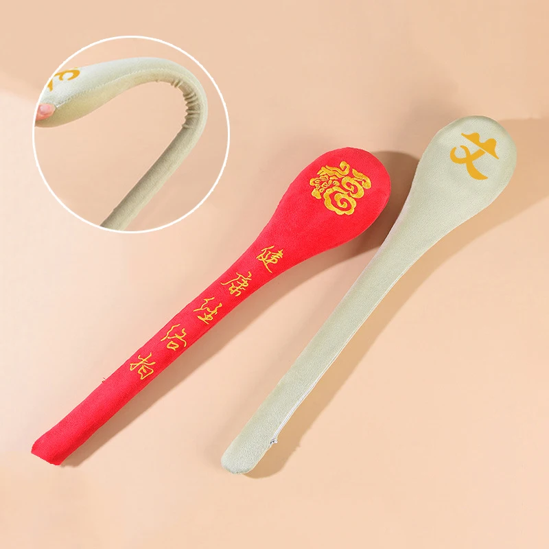Extended Back Massage Hammer Meridian Beat Stick High Elasticity Velvet Massage Pain Relief Slap Stick Massager