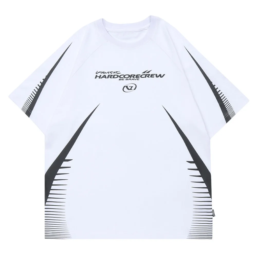 Streetwear Men Oversized Tshirts Black White Splicing Graphic Print T-shirt Hip Hop Harajuku Top Tees Loose Casual Short Sleeves