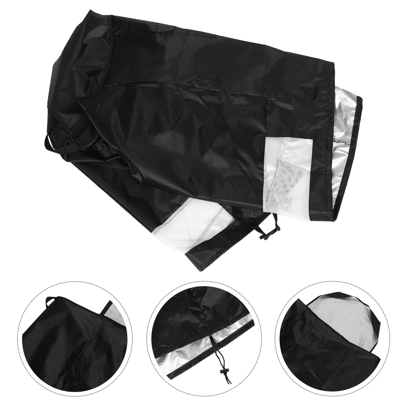 

Outdoor Refrigerator Cover Waterproof Mini Fridge Protector Upright Freezer Black Heavy Duty Dustproof for Rv Car Patio