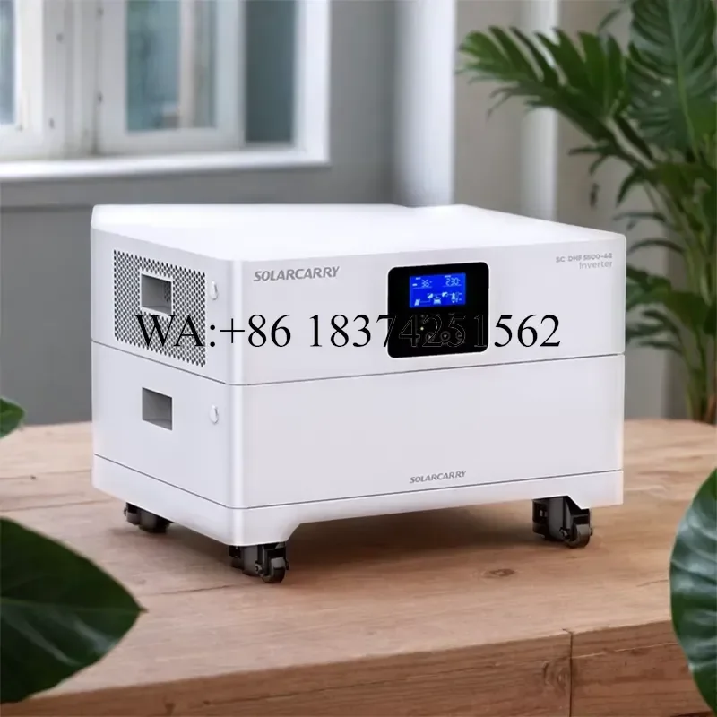 Wmwmnu for Power Bank Solar Charger Stackable Hybrid Grid New Design Home Energy Storage 51.2V 5kWh 100Ah Rack Mounted
