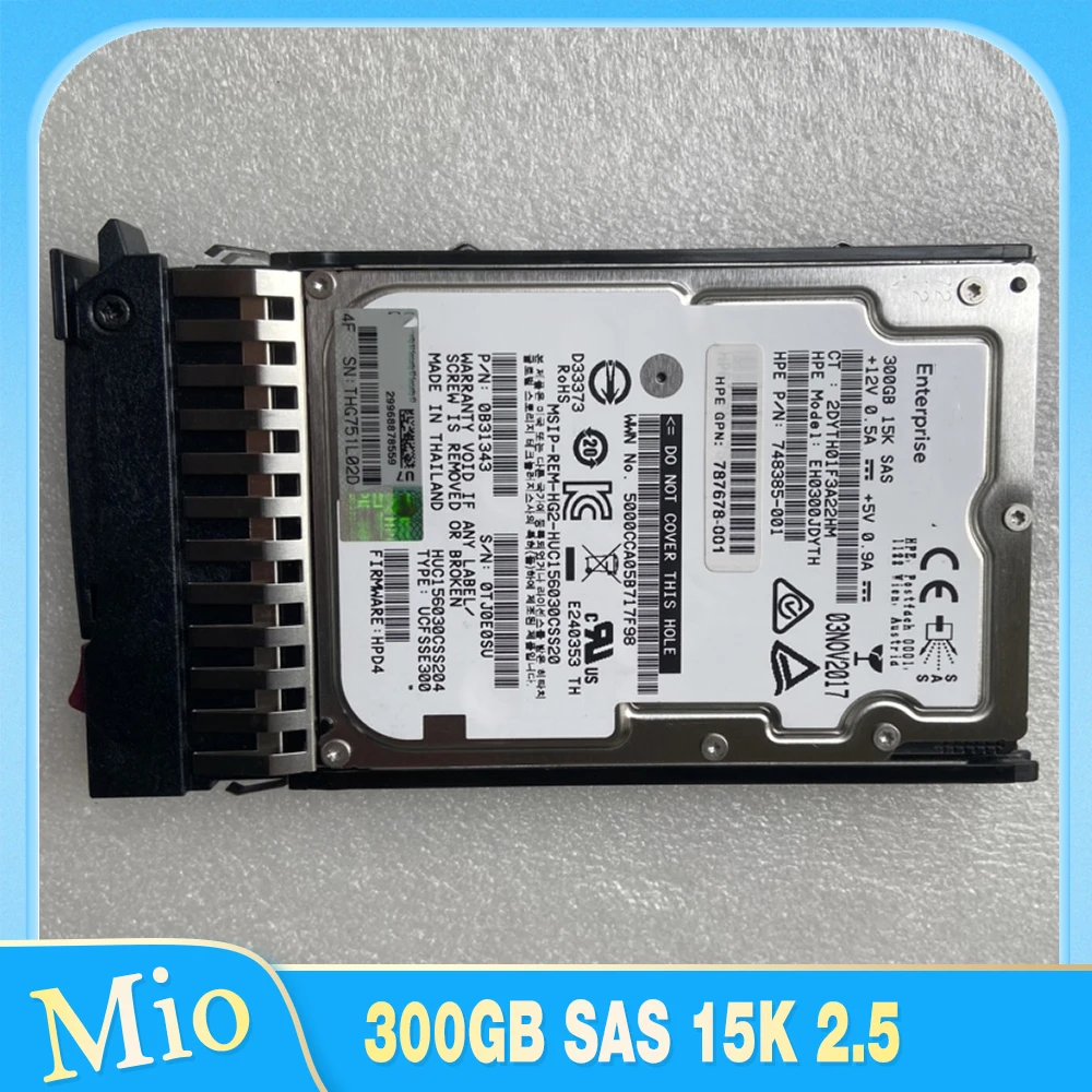 

300 ГБ для HP J9F40A MSA 12G 787678-001 748385-001 748385-001 Жесткий диск 300 ГБ SAS 15K 2,5