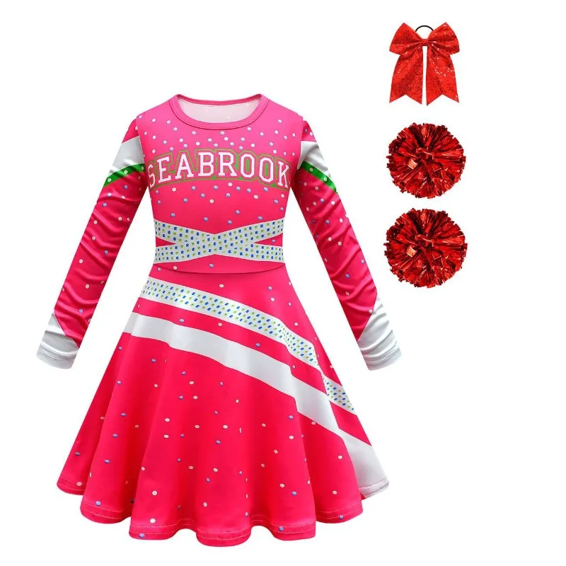 

Children Cheerleading Squade Cosplay Uniform Rooting Section Role Play Dress Girl Costume Clothes for Carnival Party