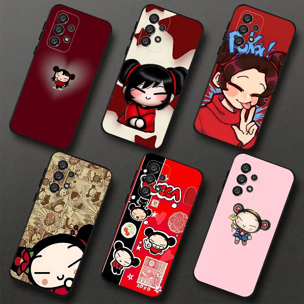 P-Pucca Phone Case for Samsung Galaxy S21 22 23 S24 25 26 Ultra Plus FE Lite Silicone Bumper