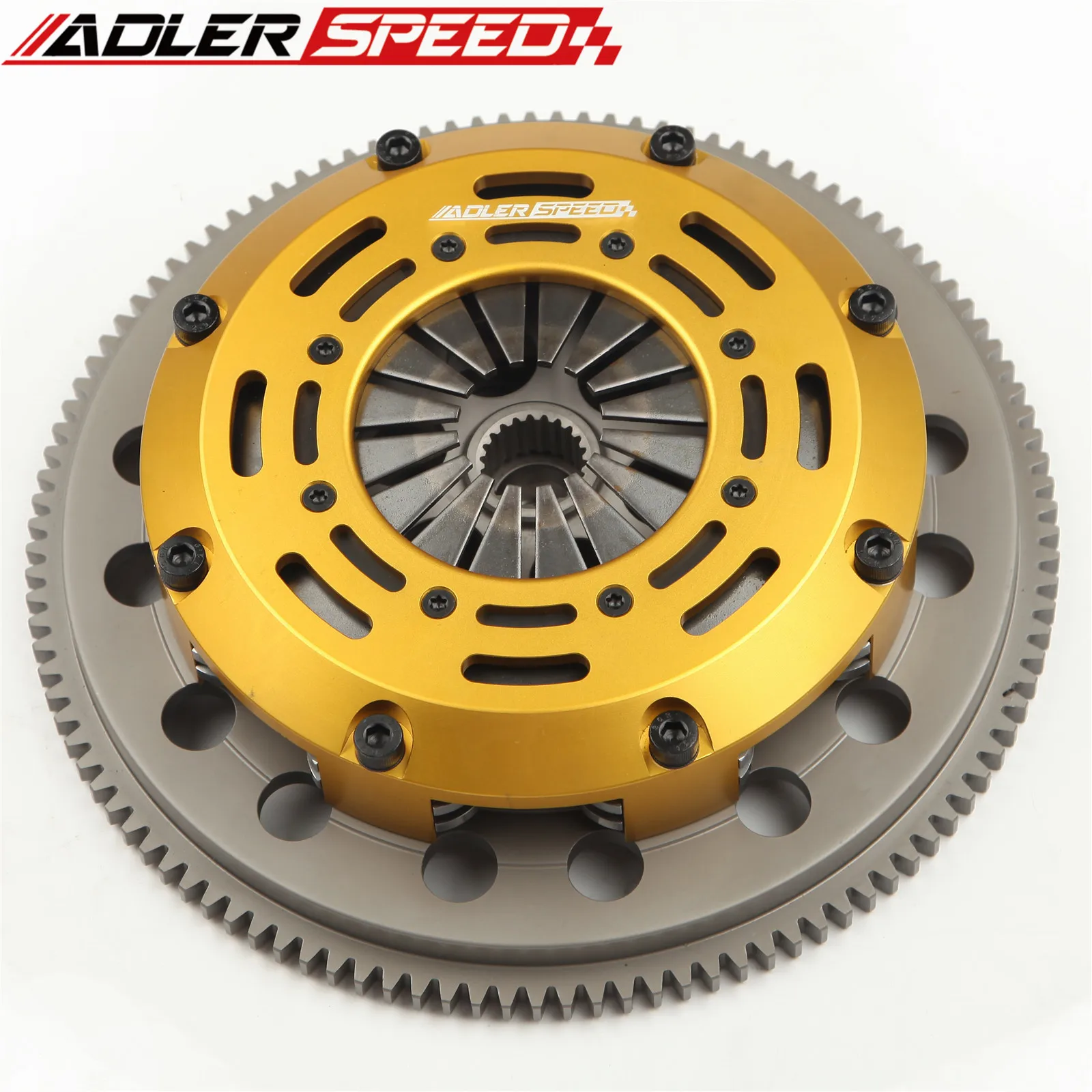 ADLERSPEED Racing Clutch Twin Disc &Flywheel For 04-05 BMW 325 330 530 X3 Z4 M54 6SP Medium