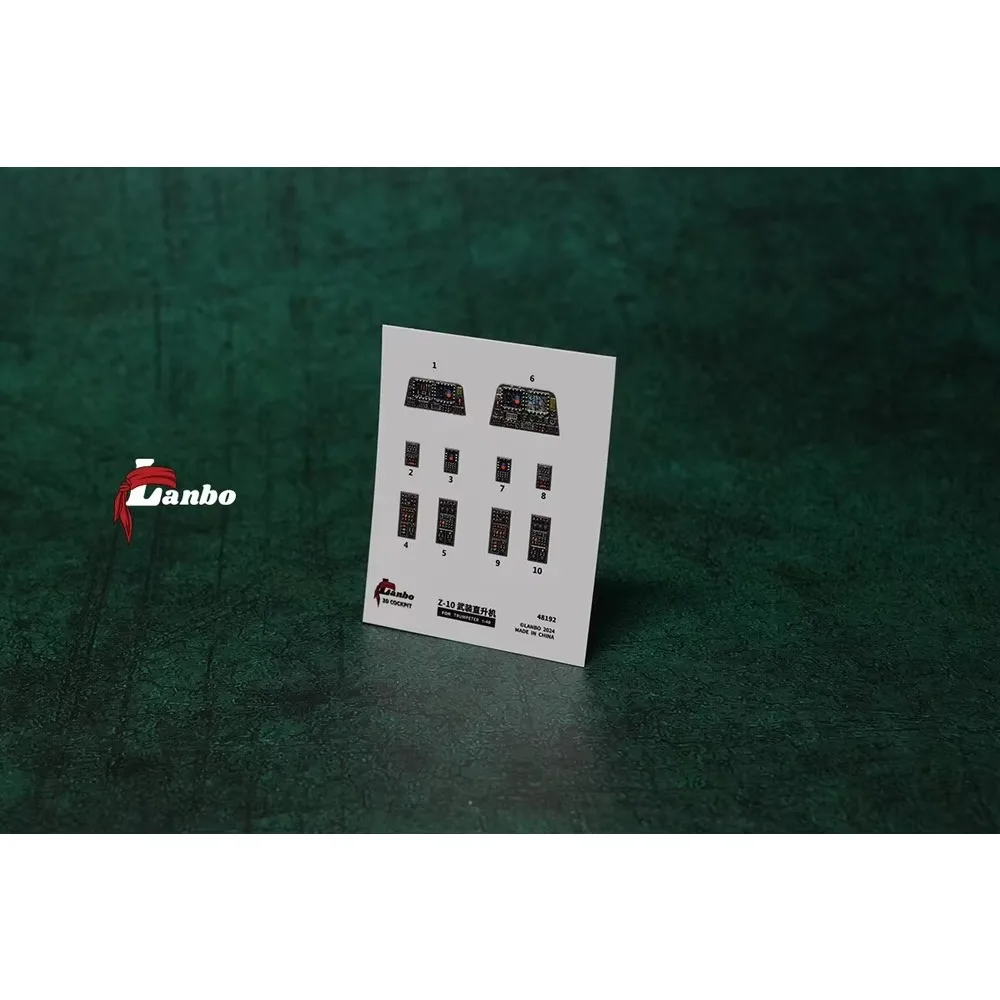 نماذج Lanbo ثلاثية الأبعاد مطبوعة قمرة القيادة الصينية Z-10 هليكوبتر مسلح 48192 ل TR 1:48 لمجموعة بناء النماذج