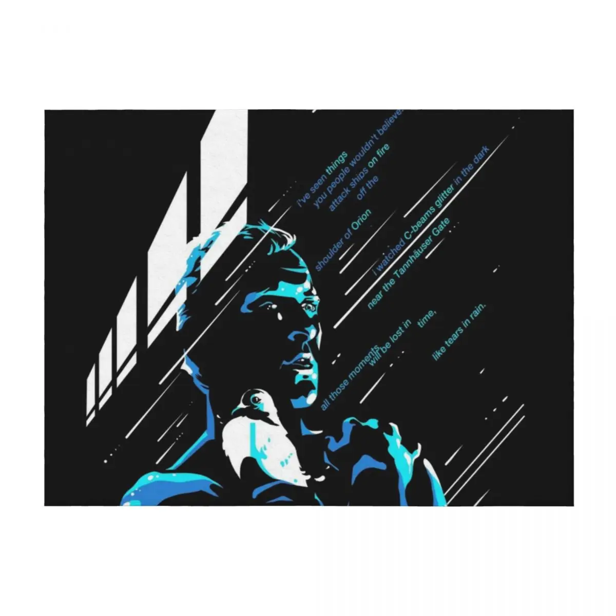 

like tears in rain Throw Blanket Warm Plaid Travel Summer Beddings Blankets