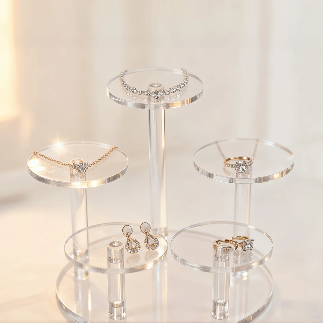 Multiple Styles Acrylic Display Stand, Used For Placing Jewelry, Collectibles, Multifunctional Display Stand For Accessories