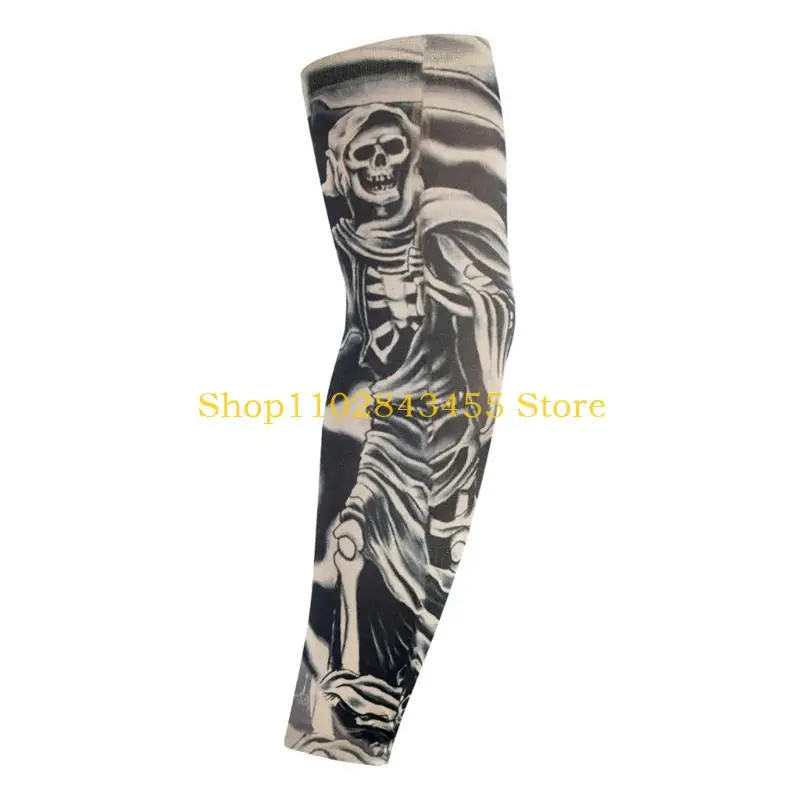 49MC Simulation Tattooing Arm Covers Outdoor Activity High Absorb Cooling Arm Sleeves