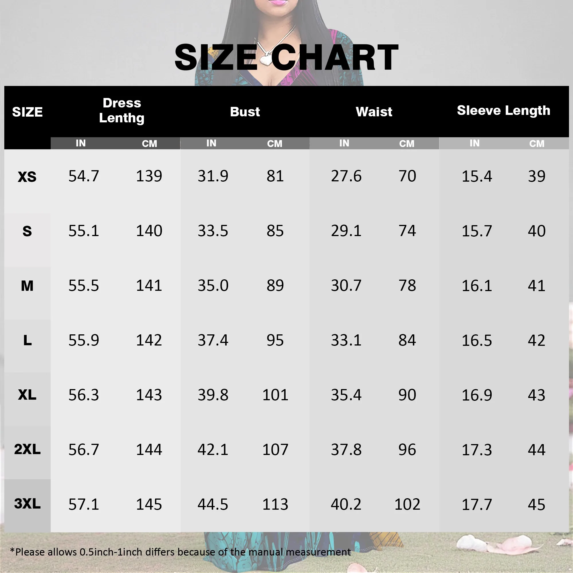 Vestido maxi feminino com decote em V e manga 3/4 com bolso e cinto