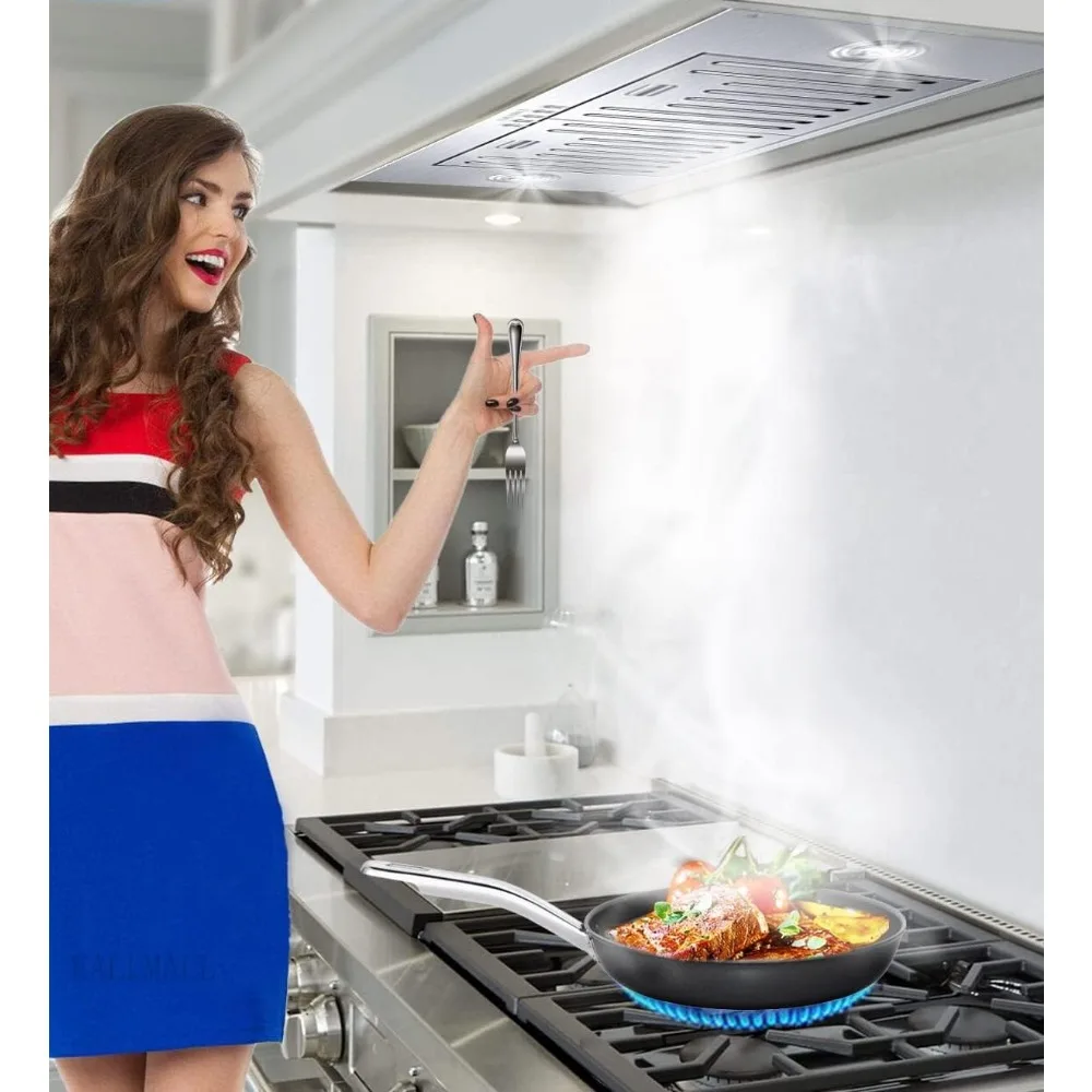 700 CFM Range Hood Insert, Ducted/Ductless Convertible Vent Hood Insert, Ultra-quiet Insert Range Hood, Hood Range Insert