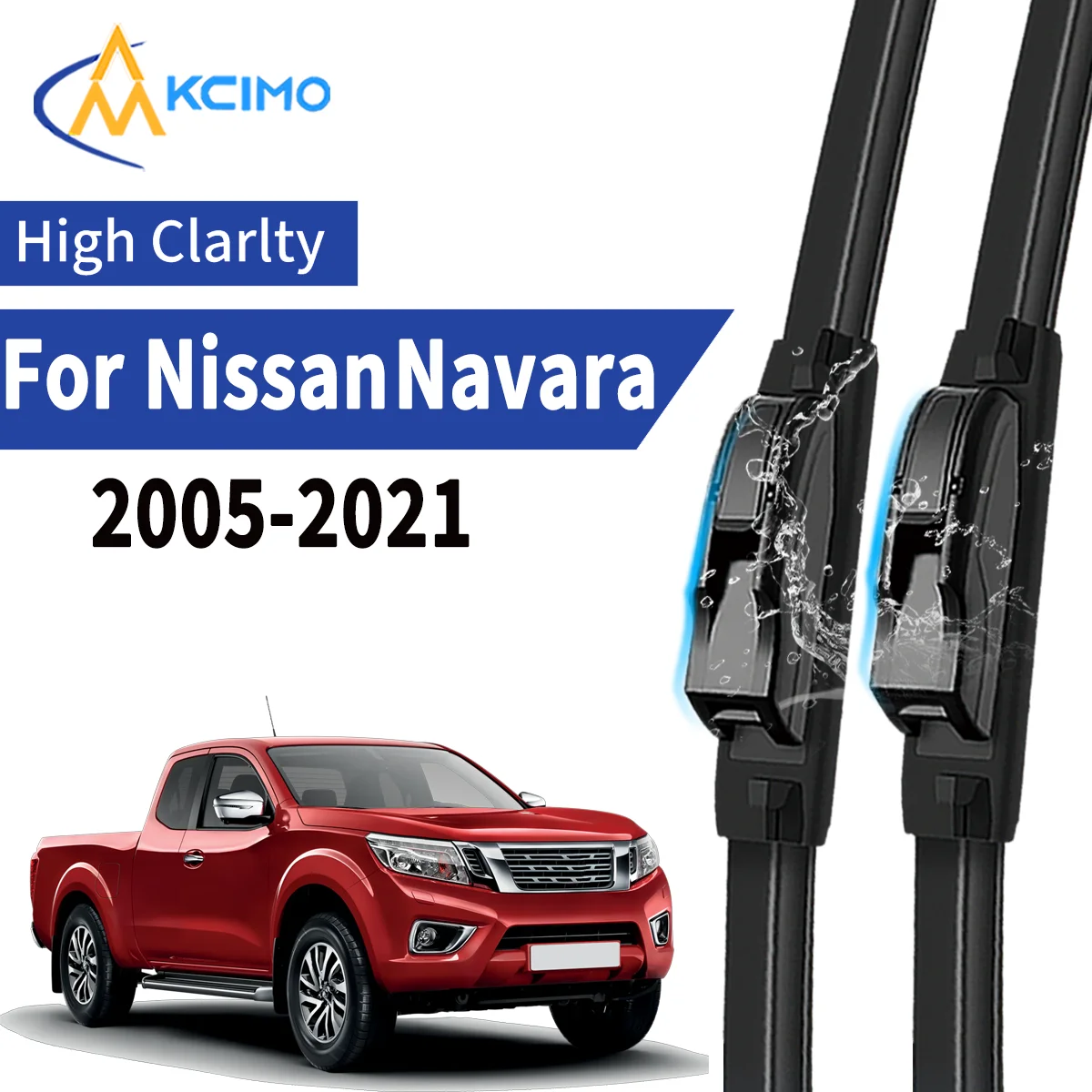 

2pcs Car Front Wiper Blades For Nissan Navara D40 05-21 Windscreen Windshield Wipers Silent Rubber Auto Accessories Replacement